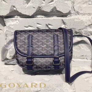 Goyard Goyardine Belvedere MM Messenger Bag Navy Blue