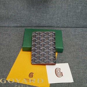 Goyard Goyardine Grenelle Passport Holder Brown