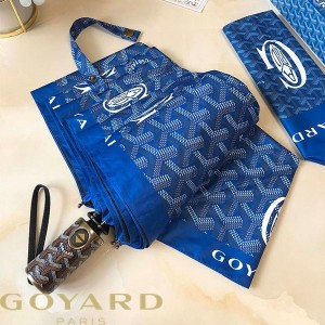  Goyard Goyardine 3 Folding Mini Umbrella Blue