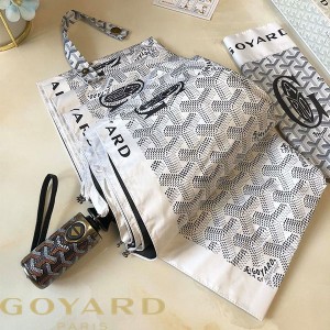 Goyard Goyardine 3 Folding Mini Umbrella White