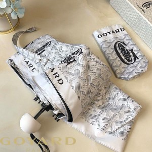 Goyard Goyardine 5 Folding Mini Umbrella White