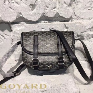 Goyard Goyardine Belvedere MM Messenger Bag Black