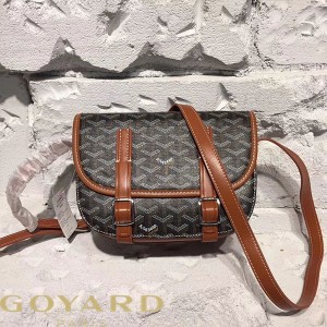 Goyard Goyardine Belvedere MM Messenger Bag Brown