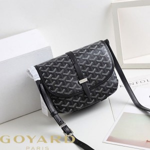 Goyard Goyardine Belvedere PM Messenger Bag Black