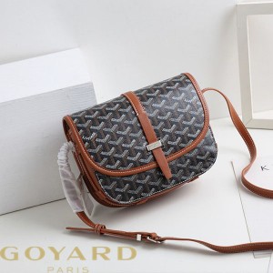 Goyard Goyardine Belvedere PM Messenger Bag Brown