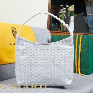 Goyard Goyardine Boheme Hobo Bag White