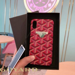 Goyard Goyardine Card Case iPhone Case Burgundy