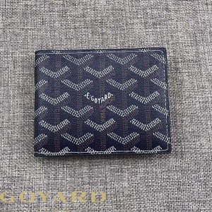 Goyard Goyardine Card Holder Navy Blue