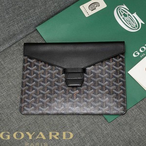 Goyard Goyardine Envelope Clutch Black/Brown