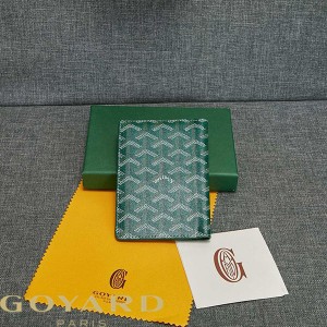 Goyard Goyardine Grenelle Passport Holder Green