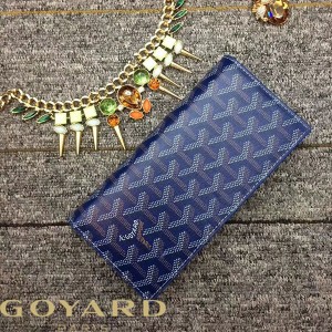 Goyard Goyardine Large Richelieu Bifold Wallet Blue