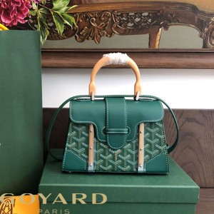 Goyard Goyardine Mini Saigon Structure Bag Green