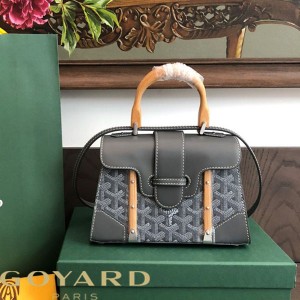 Goyard Goyardine Mini Saigon Structure Bag Grey