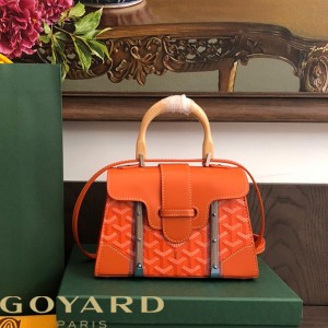 Goyard Goyardine Mini Saigon Structure Bag Orange