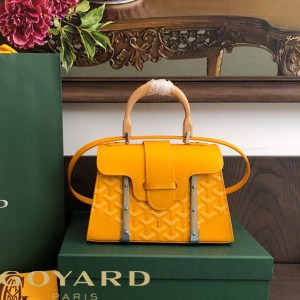 Goyard Goyardine Mini Saigon Structure Bag Yellow