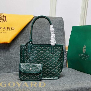 Goyard Goyardine Mini Saint Louis Calfskin Tote Green