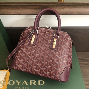 Goyard Goyardine Mini Vendome Bag Burgundy