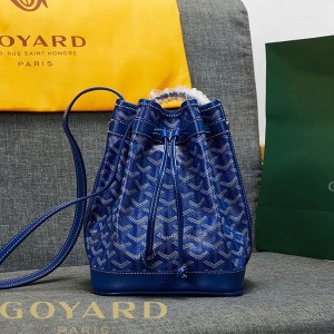Goyard Goyardine Petit Flot Bucket Bag Blue