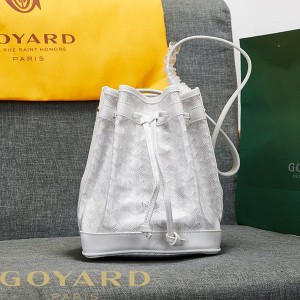 Goyard Goyardine Petit Flot Bucket Bag White