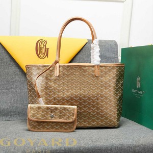 Goyard Goyardine Saint Louis Canvas Tote Gold