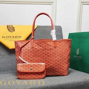 Goyard Goyardine Saint Louis Canvas Tote Orange
