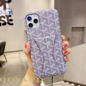 Goyard Goyardine Saint Louis Card Case Leather iPhone Case Grey