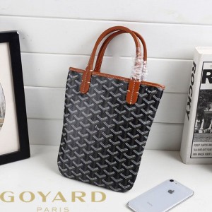 Goyard Goyardine Saint Louis Poitier Tote Black/Brown