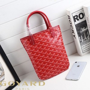 Goyard Goyardine Saint Louis Poitier Tote Red