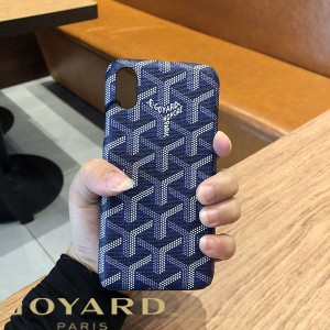 Goyard Goyardine Saint Louis iPhone Case Navy Blue