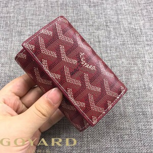 Goyard Goyardine Saint Michel Key Holder Burgundy