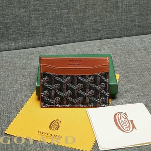Goyard Goyardine Saint Sulpice Card Holder Brown
