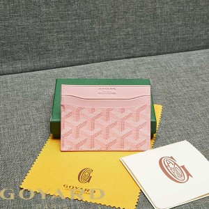 Goyard Goyardine Saint Sulpice Card Holder Pink