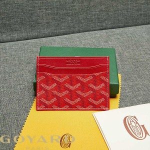 Goyard Goyardine Saint Sulpice Card Holder Red