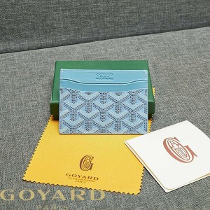Goyard Goyardine Saint Sulpice Card Holder Sky Blue