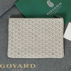 Goyard Goyardine Senat Clutch Light Grey