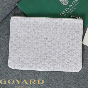 Goyard Goyardine Senat Clutch White
