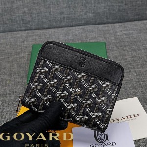 Goyard Goyardine Small Matignon Zip Around Wallet Black