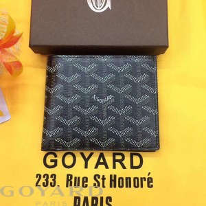 Goyard Goyardine Victoire Small Bifold Wallet Black