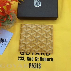 Goyard Goyardine Victoire Small Bifold Wallet Yellow